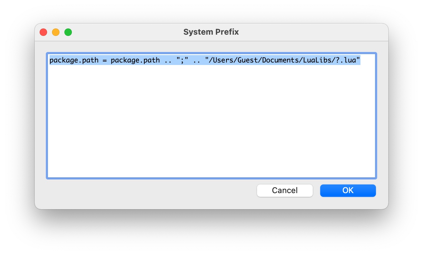 System Prefix Dialog System Prefix Dialog